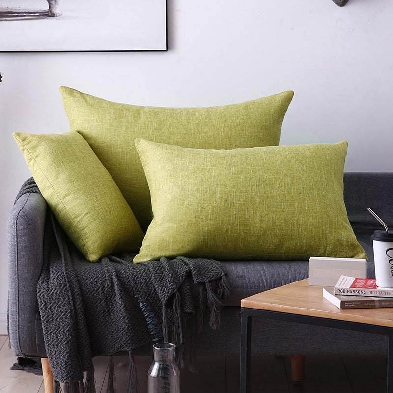 HKM-164947 Rectangular Pillow Cushion Cover - Olive Green, Blue, Orange & More - Available in 30x50cm & 40x60cm