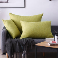 HKM-164947 Rectangular Pillow Cushion Cover - Olive Green, Blue, Orange & More - Available in 30x50cm & 40x60cm