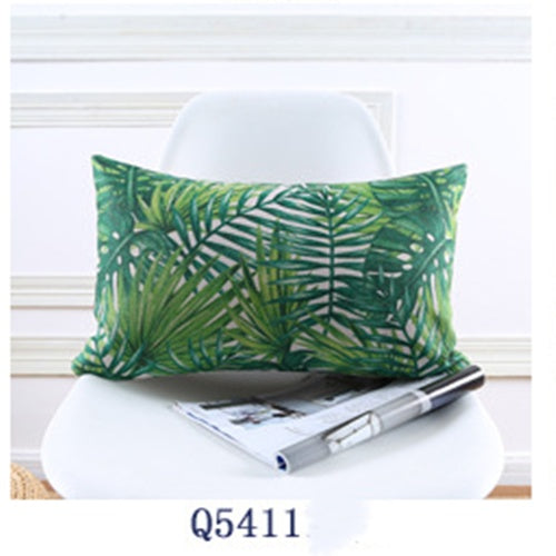HKM-165011 Tropical Rainforest Printed Throw Pillow Cover - 45x45 CM, Modern Minimalist Design
