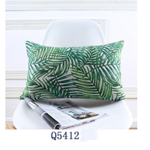 HKM-165011 Tropical Rainforest Printed Throw Pillow Cover - 45x45 CM, Modern Minimalist Design
