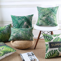 HKM-165011 Tropical Rainforest Printed Throw Pillow Cover - 45x45 CM, Modern Minimalist Design