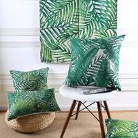 HKM-165011 Tropical Rainforest Printed Throw Pillow Cover - 45x45 CM, Modern Minimalist Design