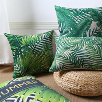 HKM-165011 Tropical Rainforest Printed Throw Pillow Cover - 45x45 CM, Modern Minimalist Design