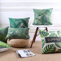 HKM-165011 Tropical Rainforest Printed Throw Pillow Cover - 45x45 CM, Modern Minimalist Design