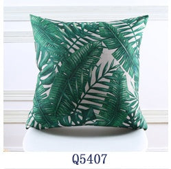 HKM-165011 Tropical Rainforest Printed Throw Pillow Cover - 45x45 CM, Modern Minimalist Design