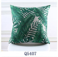 HKM-165011 Tropical Rainforest Printed Throw Pillow Cover - 45x45 CM, Modern Minimalist Design