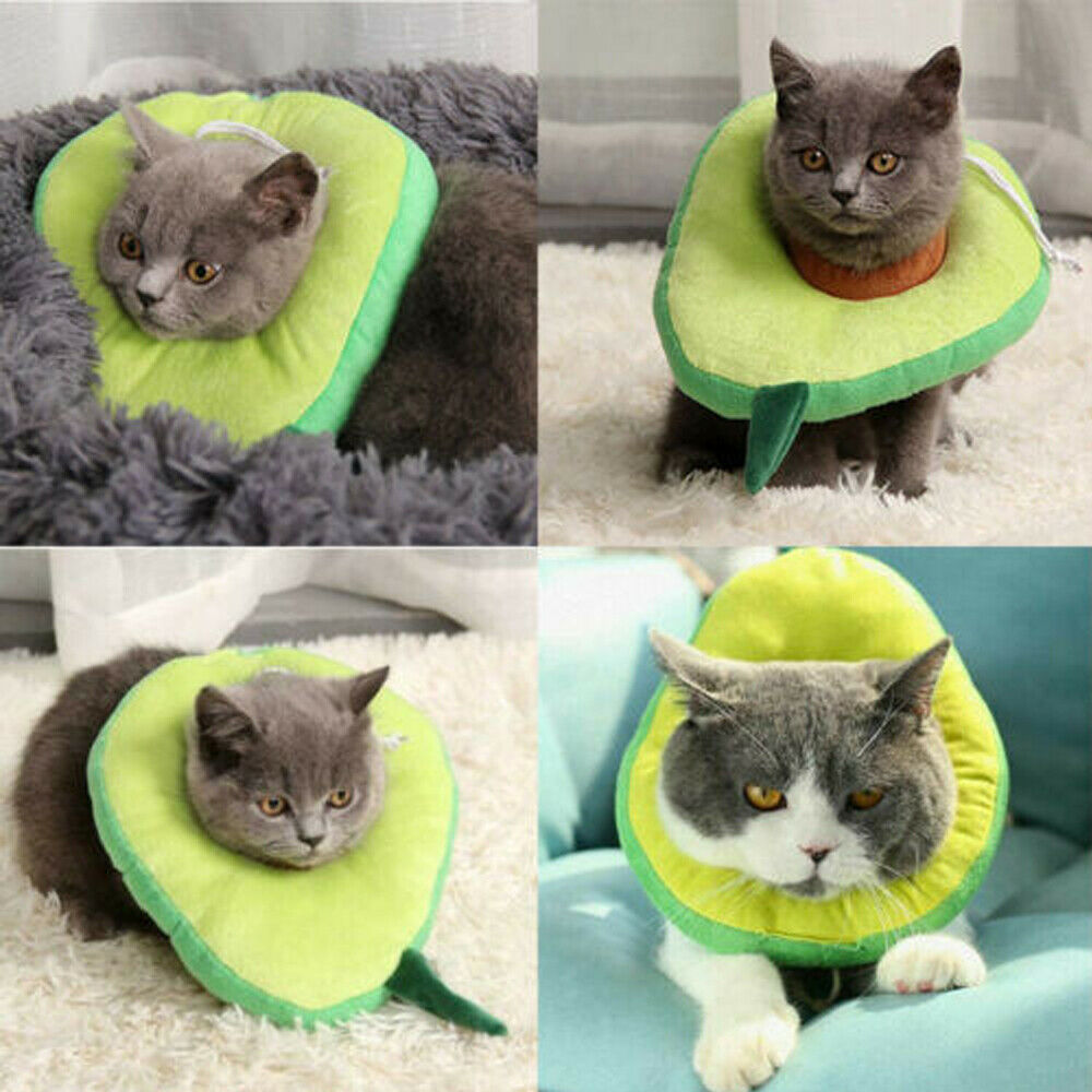 HKM-165139 Adjustable Soft Recovery Collar for Cats and Small Dogs – Lemon Design, Ideal for Post-Surgery and Wound Healing