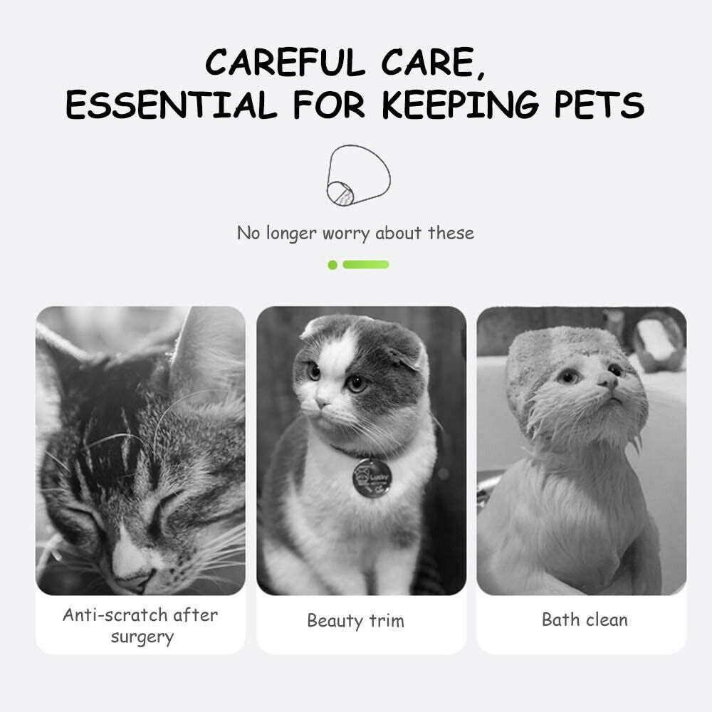 HKM-165139 Adjustable Soft Recovery Collar for Cats and Small Dogs – Lemon Design, Ideal for Post-Surgery and Wound Healing