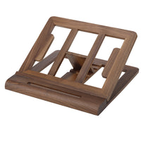 HKM-165139 Adjustable Walnut Laptop Raising Shelf Folding Rack for 15-Inch Computers