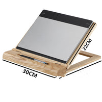 HKM-165139 Adjustable Walnut Laptop Raising Shelf Folding Rack for 15-Inch Computers