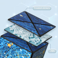 HKM-165523 Infinity Cube Fidget Toy for Stress Relief - Shape Shifting Magic Puzzle - Ages 2 and Up - Dark Blue/Black