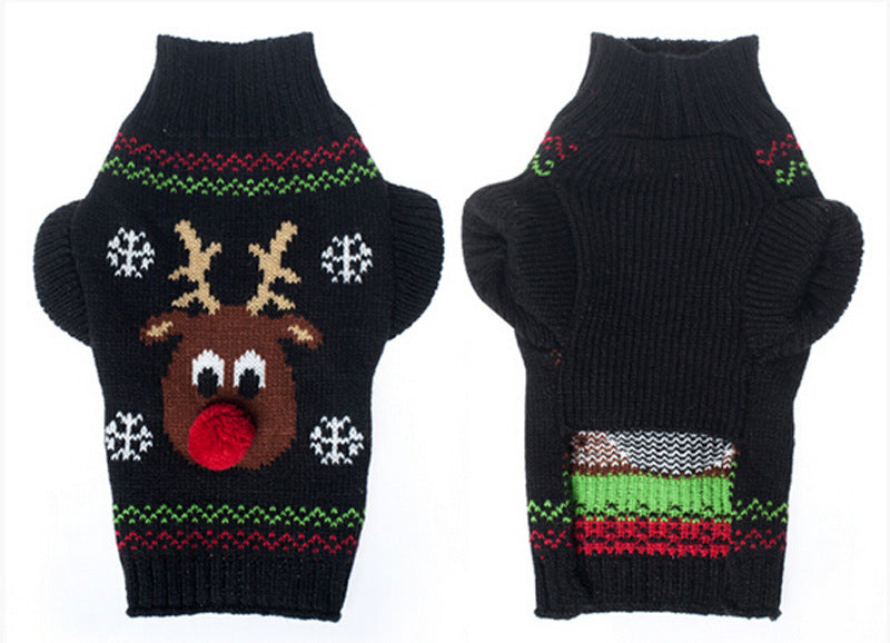 HKM-165587 Cozy Acrylic Christmas Sweater for Cats and Dogs - Winter Warmth Collection
