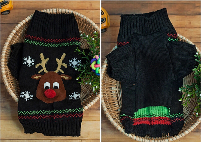 HKM-165587 Cozy Acrylic Christmas Sweater for Cats and Dogs - Winter Warmth Collection