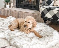 HKM-165715 Beige Plush Pet Dog Mat for Rest, Available in Multiple Sizes