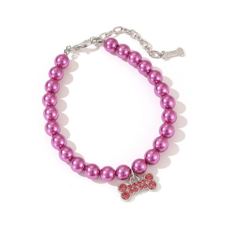 HKM-165779 Cat Necklace Ornament in Multiple Colors - Green, Blue, Purple, White, Pink, Made of Durable Plastic