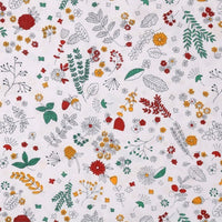 HKM-165779 Floral Pattern Cotton Twill Fabric for DIY Projects and Bedding, 160cm Wide, 100% Cotton