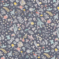 HKM-165779 Floral Pattern Cotton Twill Fabric for DIY Projects and Bedding, 160cm Wide, 100% Cotton