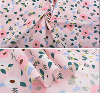 HKM-165779 Floral Pattern Cotton Twill Fabric for DIY Projects and Bedding, 160cm Wide, 100% Cotton