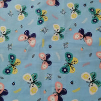 HKM-165779 Floral Pattern Cotton Twill Fabric for DIY Projects and Bedding, 160cm Wide, 100% Cotton