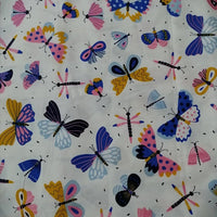 HKM-165779 Floral Pattern Cotton Twill Fabric for DIY Projects and Bedding, 160cm Wide, 100% Cotton