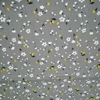 HKM-165779 Floral Pattern Cotton Twill Fabric for DIY Projects and Bedding, 160cm Wide, 100% Cotton