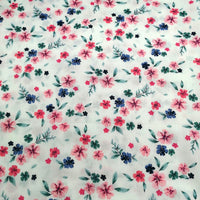 HKM-165779 Floral Pattern Cotton Twill Fabric for DIY Projects and Bedding, 160cm Wide, 100% Cotton