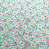 HKM-165779 Floral Pattern Cotton Twill Fabric for DIY Projects and Bedding, 160cm Wide, 100% Cotton
