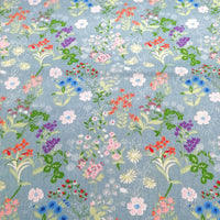 HKM-165779 Floral Pattern Cotton Twill Fabric for DIY Projects and Bedding, 160cm Wide, 100% Cotton