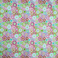 HKM-165779 Floral Pattern Cotton Twill Fabric for DIY Projects and Bedding, 160cm Wide, 100% Cotton