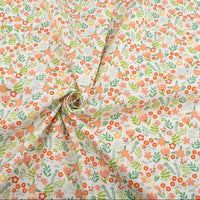 HKM-165779 Floral Pattern Cotton Twill Fabric for DIY Projects and Bedding, 160cm Wide, 100% Cotton