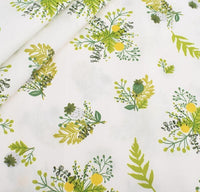 HKM-165779 Floral Pattern Cotton Twill Fabric for DIY Projects and Bedding, 160cm Wide, 100% Cotton