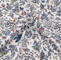 HKM-165779 Floral Pattern Cotton Twill Fabric for DIY Projects and Bedding, 160cm Wide, 100% Cotton