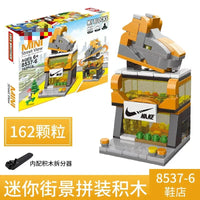HKM-165779 Kids DIY Building Blocks Set - Street View Coffee Cake Shop Decoration - Educational Toy for All Ages
