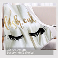 HKM-165779 Thick Double Layer Geometric Wool Velvet Air-conditioning Quilt Blanket 150x200 cm
