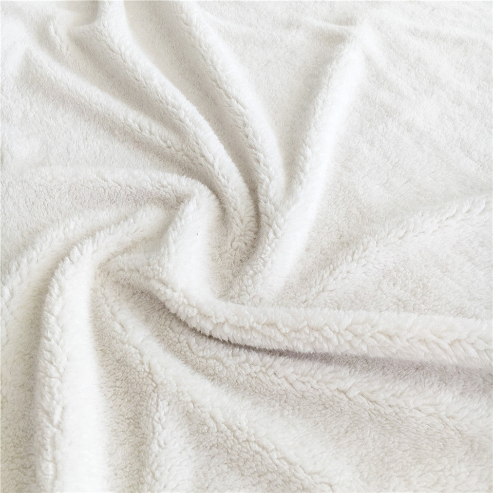 HKM-165779 Thick Double Layer Geometric Wool Velvet Air-conditioning Quilt Blanket 150x200 cm