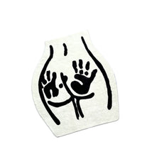 HKM-165843 White Polyester Fiber Alien Design Carpet for Bathroom and Bedroom - 60x70cm