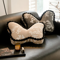 HKM-165907 French Retro Butterfly Pillow with Plant and Flower Pattern 46x40cm