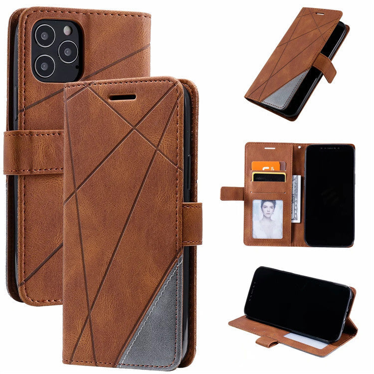 HKM-166035 Stylish Flip Phone Case with Frosted Pattern for Samsung Devices