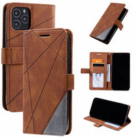 HKM-166035 Stylish Flip Phone Case with Frosted Pattern for Samsung Devices