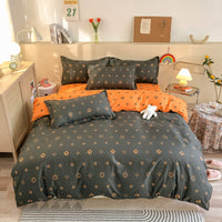 HKM-166099 Blue Night Sky Modern Four-Piece Bed Set with Quilt Cover and Pillowcases in Various Sizes