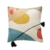HKM-166163 Geometric Patterned Cotton Sofa Cushion and Pillowcase for Living Room Decor