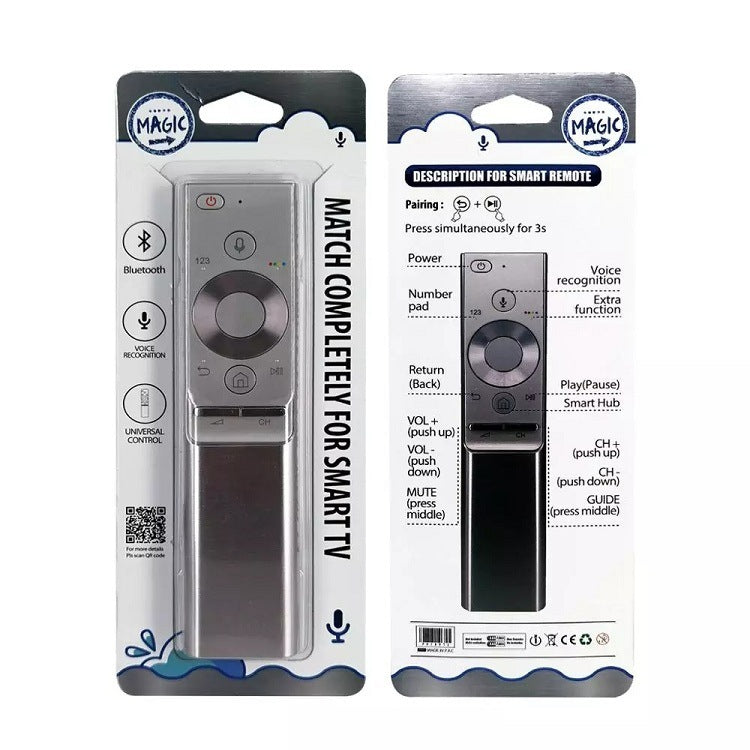 HKM-166291 Remote Control for Compatible TV Models BN59-01274A, BN59-01272A, BN59-01270A, BN59-01275A - Stainless Steel Design, 8m Range