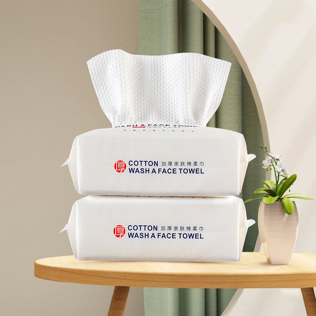 HKM-166355 Disposable Face Cloth Cleaning Towels - Pearl Pattern, 50 Pieces, Non-Woven Fabric, Various Thicknesses
