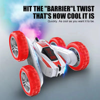 HKM-166355 Double-Sided 4WD Stunt Car Remote Control Toy with Lights - Drifting & Bouncing Features for Ages 5 and Up
