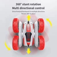 HKM-166355 Double-Sided 4WD Stunt Car Remote Control Toy with Lights - Drifting & Bouncing Features for Ages 5 and Up