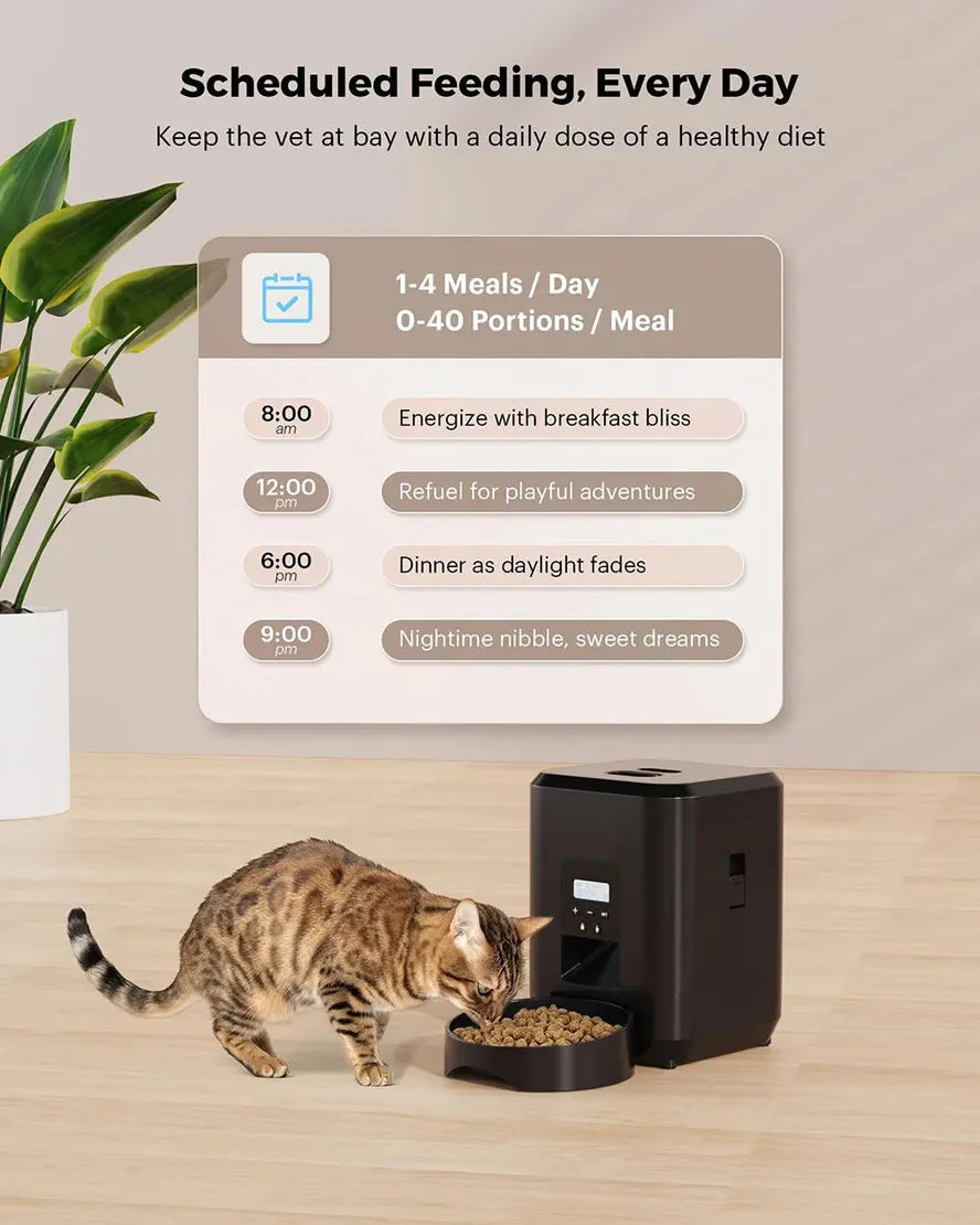 KTX-166547 Automatic 2L Pet Feeder with Touch Screen for Cats and Dogs - Smart Dry Food Dispenser
