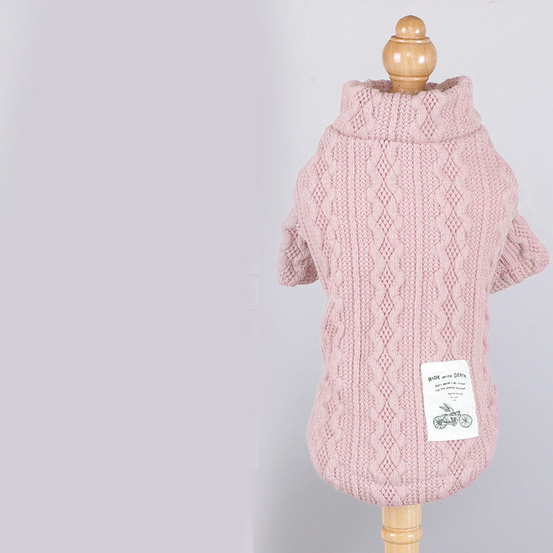 HKM-166611 Casual Acrylic Dog Sweater in Black, Brown, Green, Pink, and Gray - Multiple Sizes Available