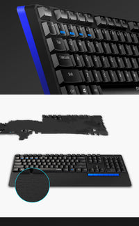 HKM-166675 Multi-Mode Wireless Keyboard and Mouse Combo for Home Office Use, Black