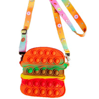 HKM-166739 Unicorn Pop It Silicone Kids School Bag Fidget Toy - Stylish & Fun for Girls