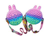 HKM-166739 Unicorn Pop It Silicone Kids School Bag Fidget Toy - Stylish & Fun for Girls